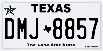 TX license plate DMJ8857