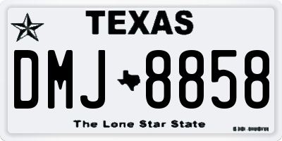 TX license plate DMJ8858