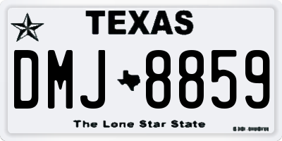 TX license plate DMJ8859