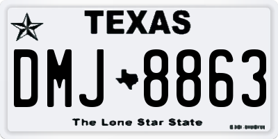 TX license plate DMJ8863