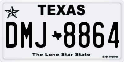 TX license plate DMJ8864