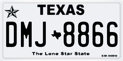 TX license plate DMJ8866