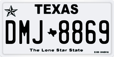 TX license plate DMJ8869