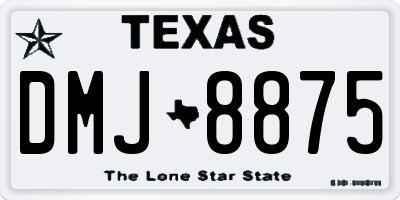 TX license plate DMJ8875