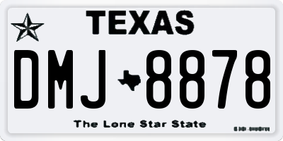 TX license plate DMJ8878