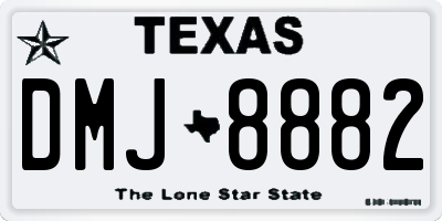 TX license plate DMJ8882