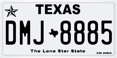 TX license plate DMJ8885