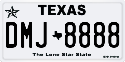 TX license plate DMJ8888
