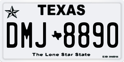 TX license plate DMJ8890