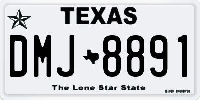 TX license plate DMJ8891