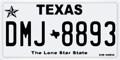 TX license plate DMJ8893