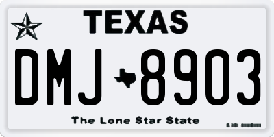 TX license plate DMJ8903