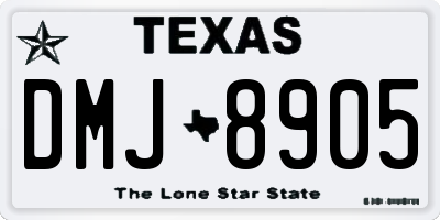 TX license plate DMJ8905