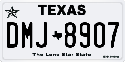 TX license plate DMJ8907