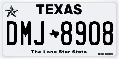 TX license plate DMJ8908