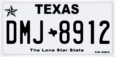 TX license plate DMJ8912