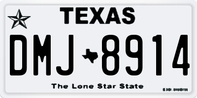 TX license plate DMJ8914
