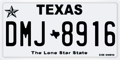 TX license plate DMJ8916