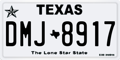 TX license plate DMJ8917
