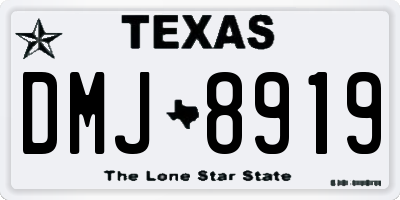 TX license plate DMJ8919