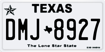 TX license plate DMJ8927