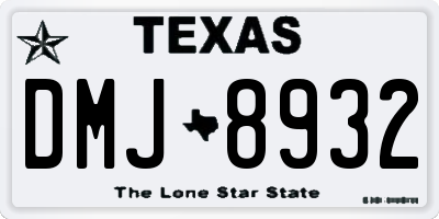 TX license plate DMJ8932