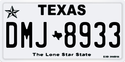 TX license plate DMJ8933