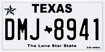 TX license plate DMJ8941