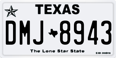 TX license plate DMJ8943