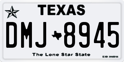 TX license plate DMJ8945