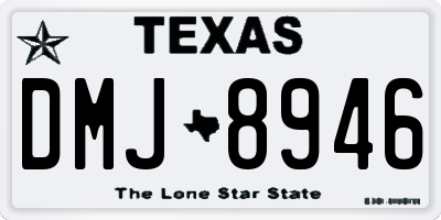 TX license plate DMJ8946