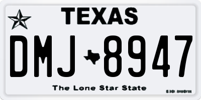 TX license plate DMJ8947