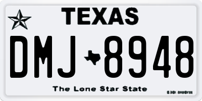 TX license plate DMJ8948