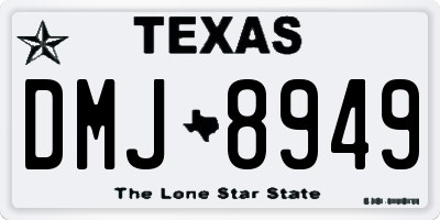 TX license plate DMJ8949