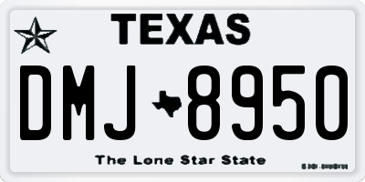 TX license plate DMJ8950