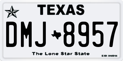 TX license plate DMJ8957