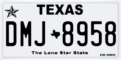 TX license plate DMJ8958