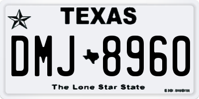 TX license plate DMJ8960