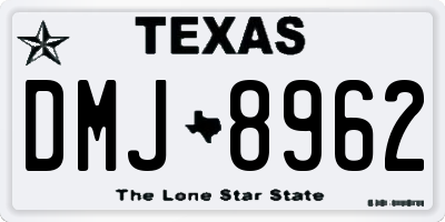 TX license plate DMJ8962