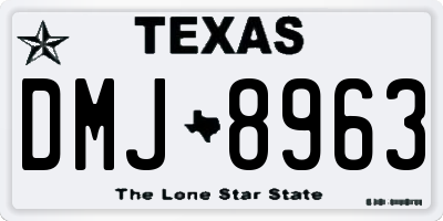 TX license plate DMJ8963