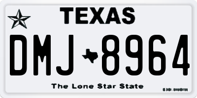 TX license plate DMJ8964