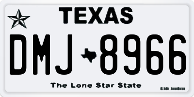 TX license plate DMJ8966