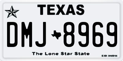 TX license plate DMJ8969