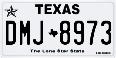 TX license plate DMJ8973