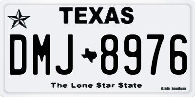 TX license plate DMJ8976