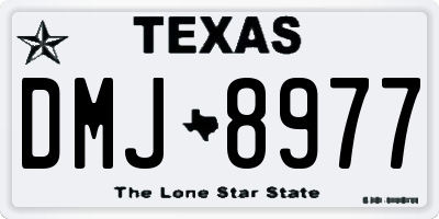 TX license plate DMJ8977