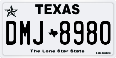 TX license plate DMJ8980