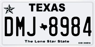 TX license plate DMJ8984