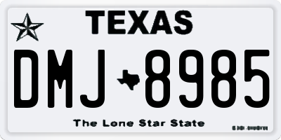 TX license plate DMJ8985