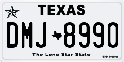 TX license plate DMJ8990